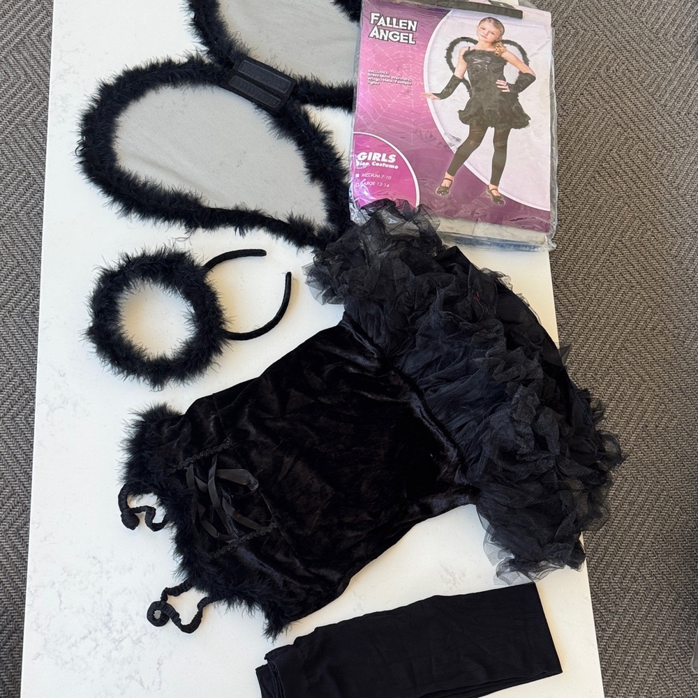 Spirit Black Fallen Angel Kids Costume